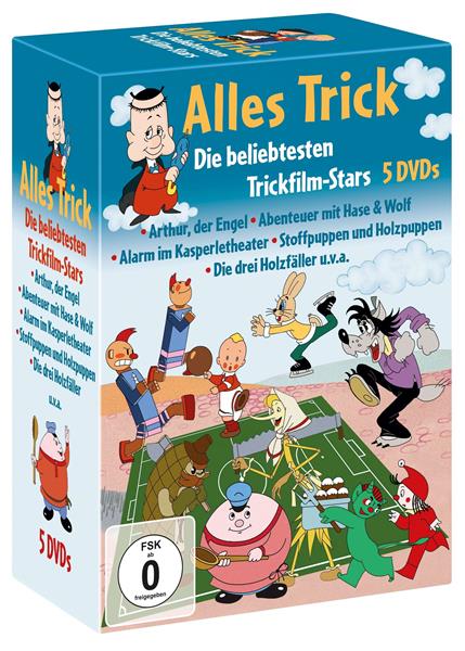 5er DVD - Alles Trick - Die beliebtesten Trickfilm-Stars / Arthur der Engel u.a.