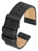 FIREFOX Uhrenarmband Leder schwarz 22mm Dornschließe schwarz LB-01-A22b