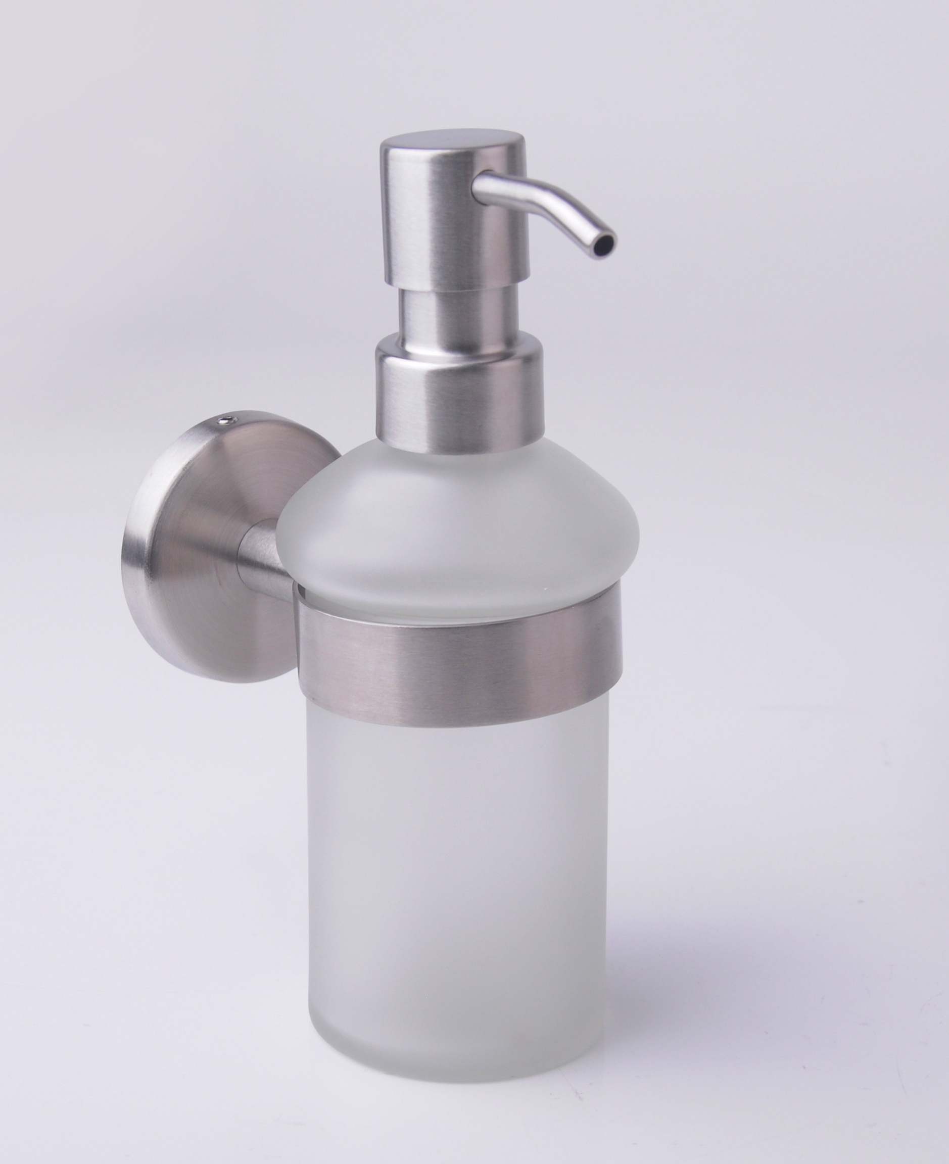 Seifenspender Bad Wand Set Wandmontage Glas mit Pumpe Edelstahl Seifen