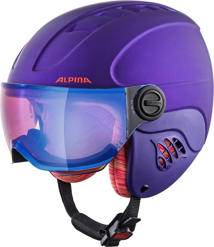 Alpina Carat Visor Kinder-Snowboardhelm  Skihelm Snowboard Ski Helm mit Visier 