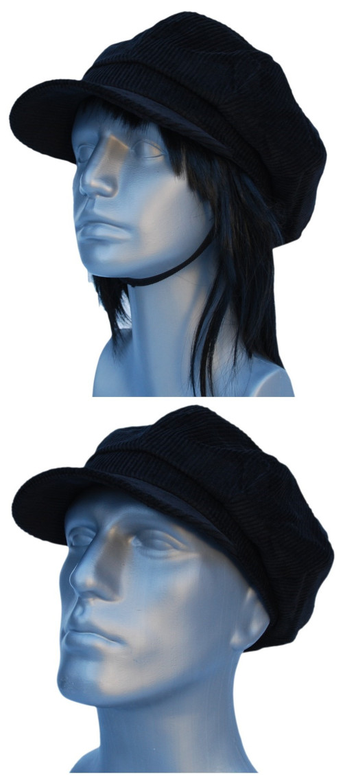 Cool4 XXL BREIT CORD BALLONMÜTZE Schwarz Bakerboy Newsboy Cap Mütze E41 - Bild 3 von 4