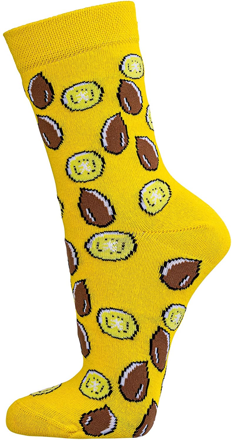 Damensocken Bunte Früchte Motiv 2