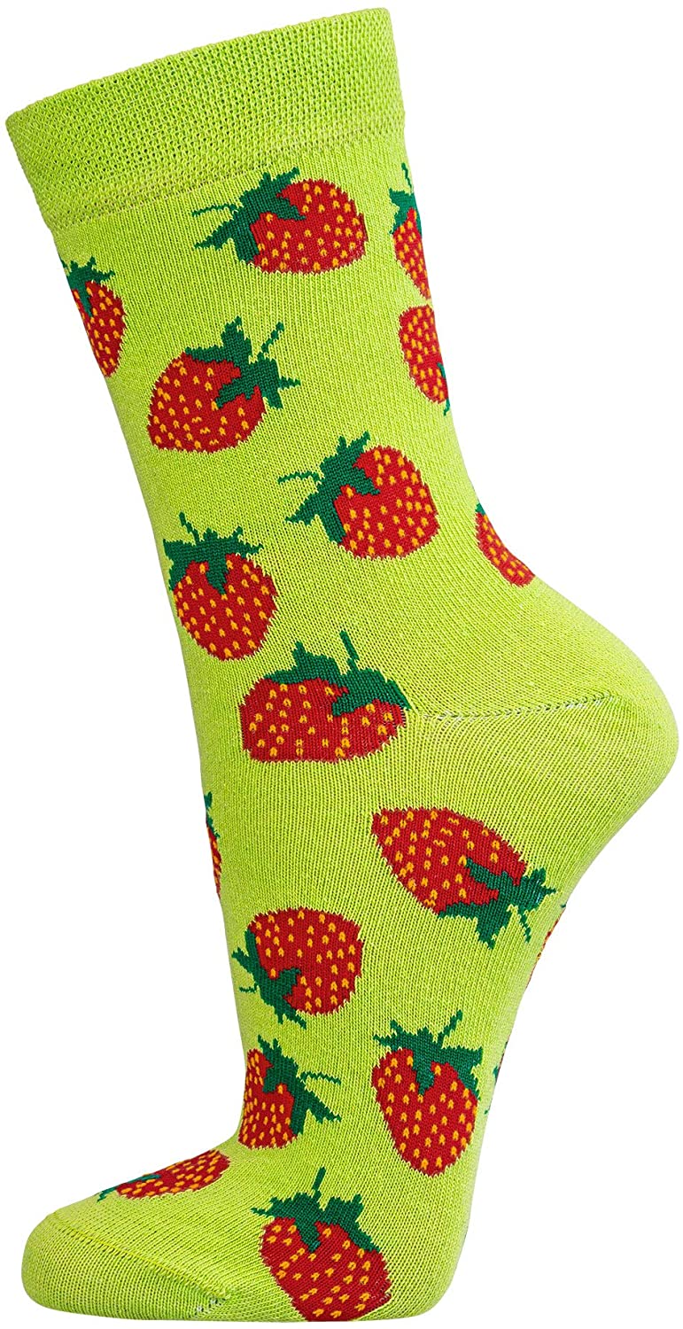 Damensocken Bunte Früchte Motiv 3