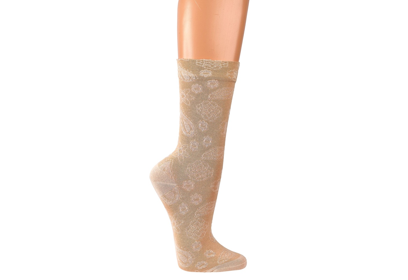 Damen-Romantik-Söckchen Beige