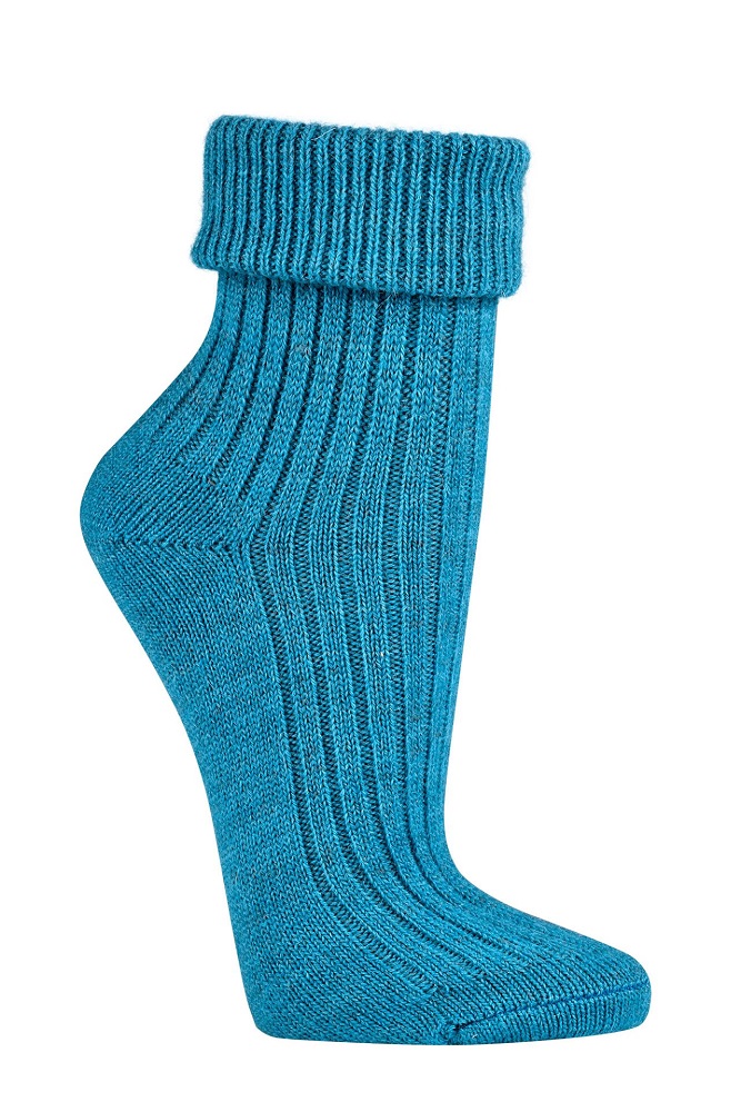 Alpaka-Wollsocken in Blau