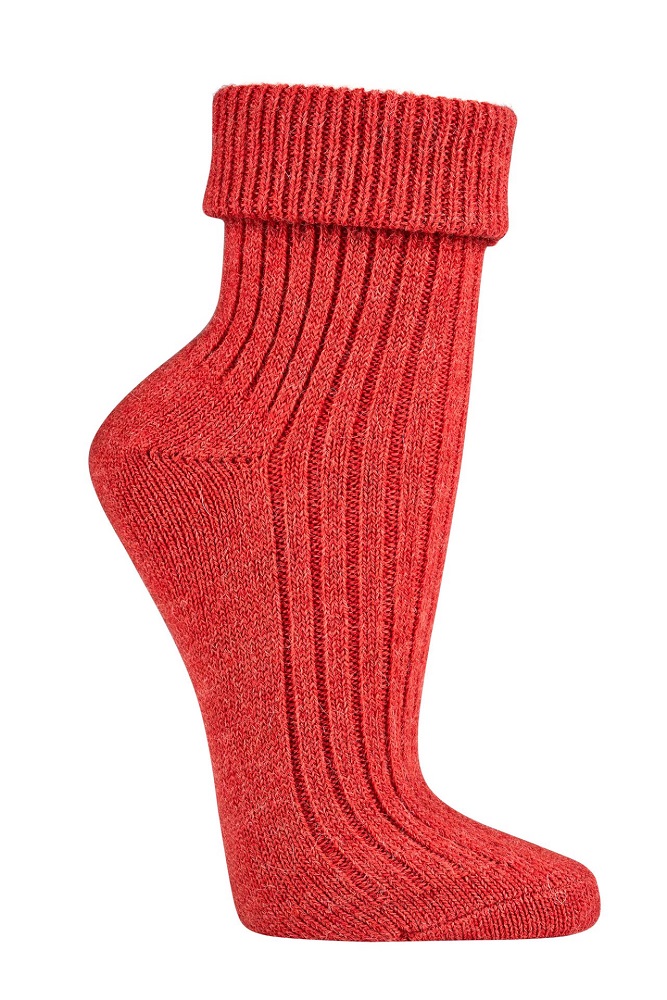 Alpaka-Wollsocken in Orange