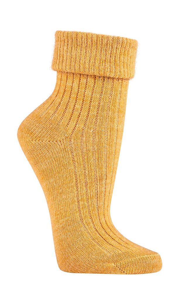 Alpaka-Wollsocken in Vanille