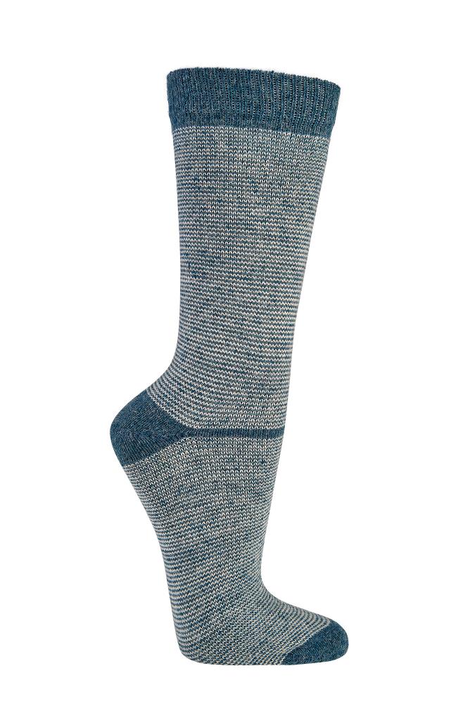 Ringelsocken Petrol mit Merino und Alpaka
