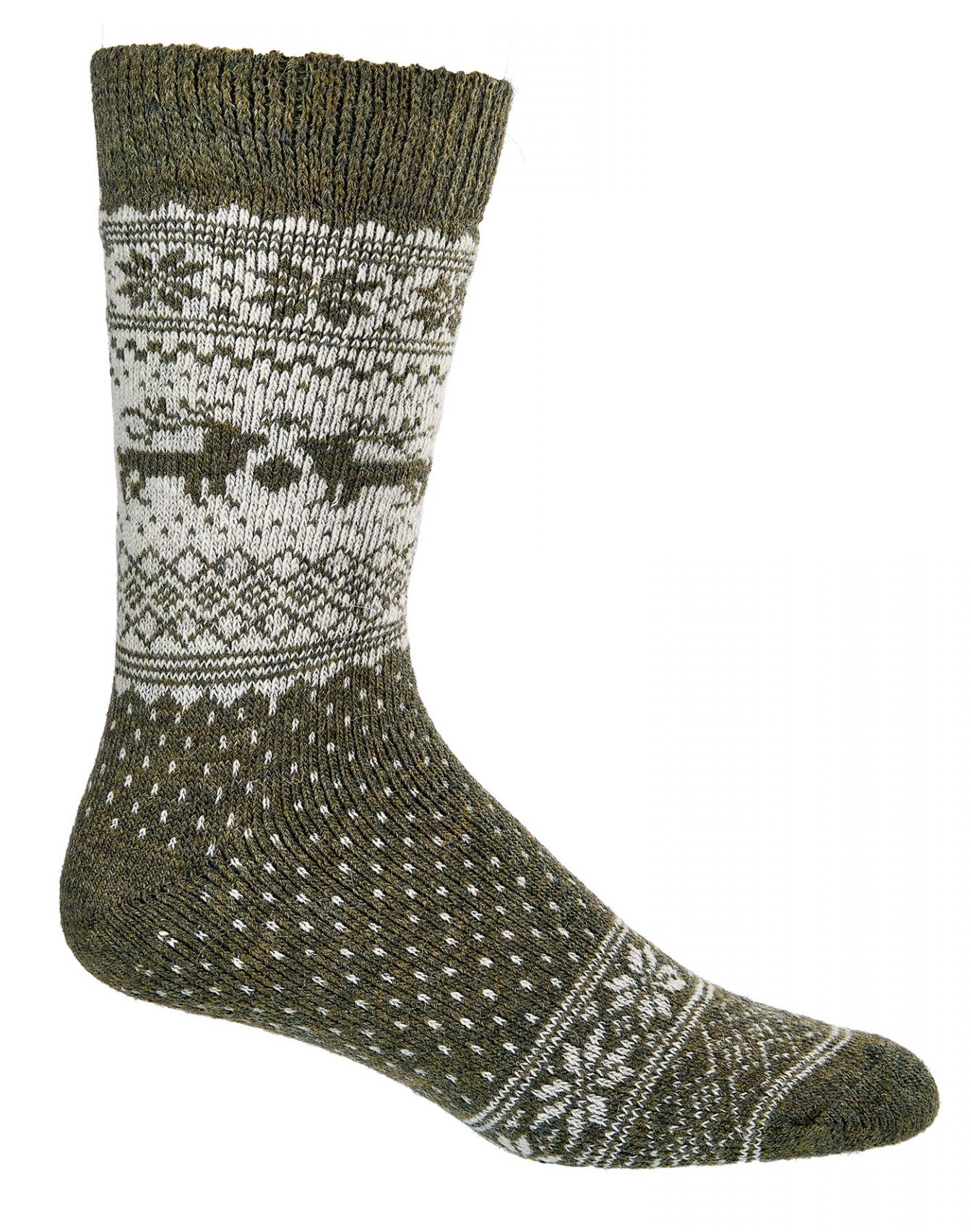 Norwegersocken Dunkelgrün