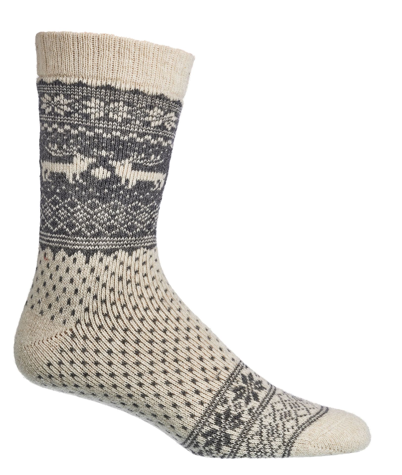 Norwegersocken Wollweiß