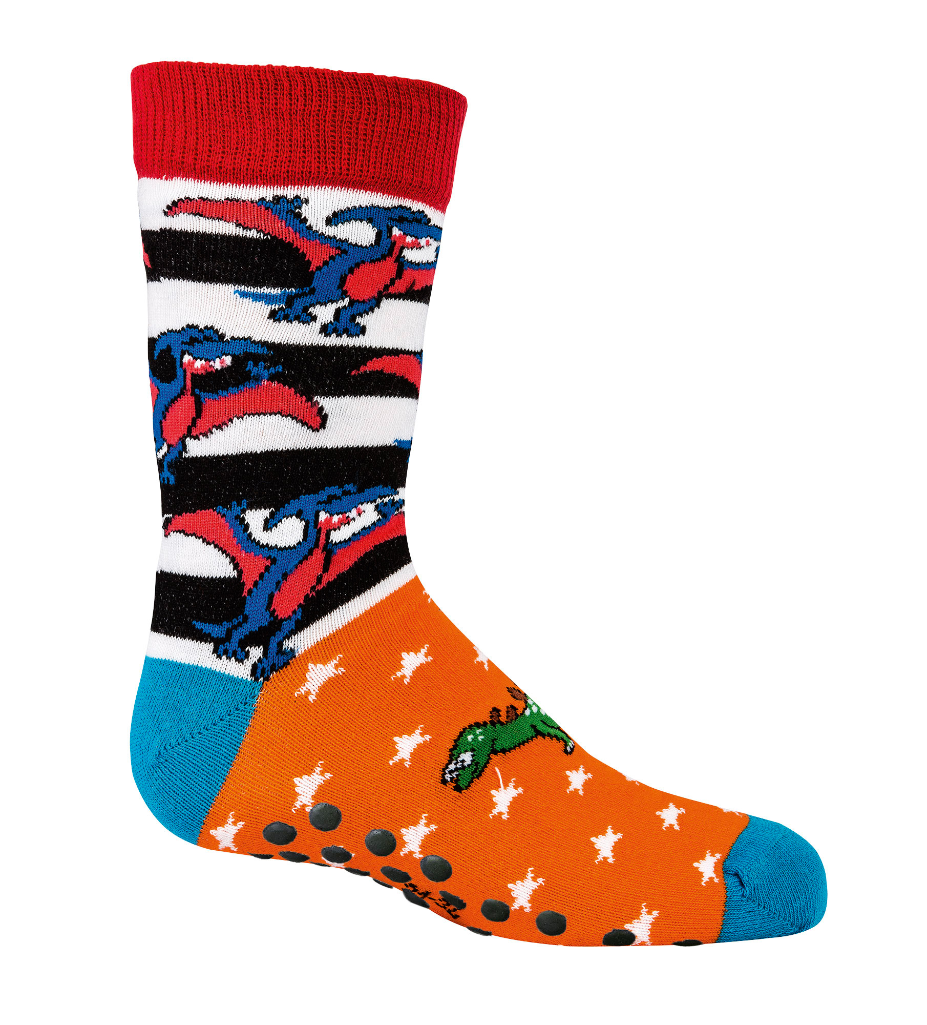 Kinder-ABS-Socken mit Dino-Motiven