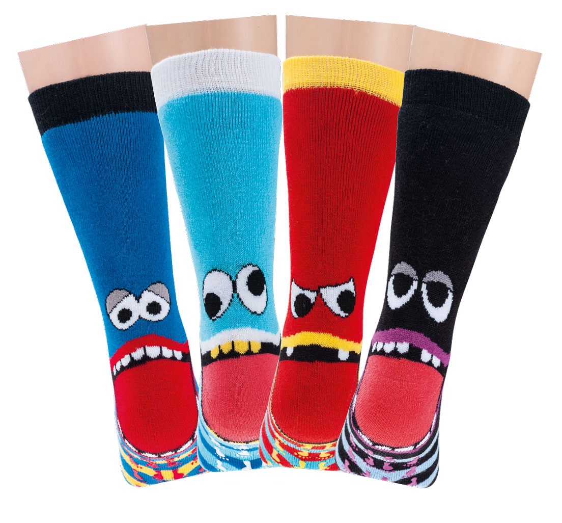 6 Paar Kinder-ABS-Socken Freche Bande