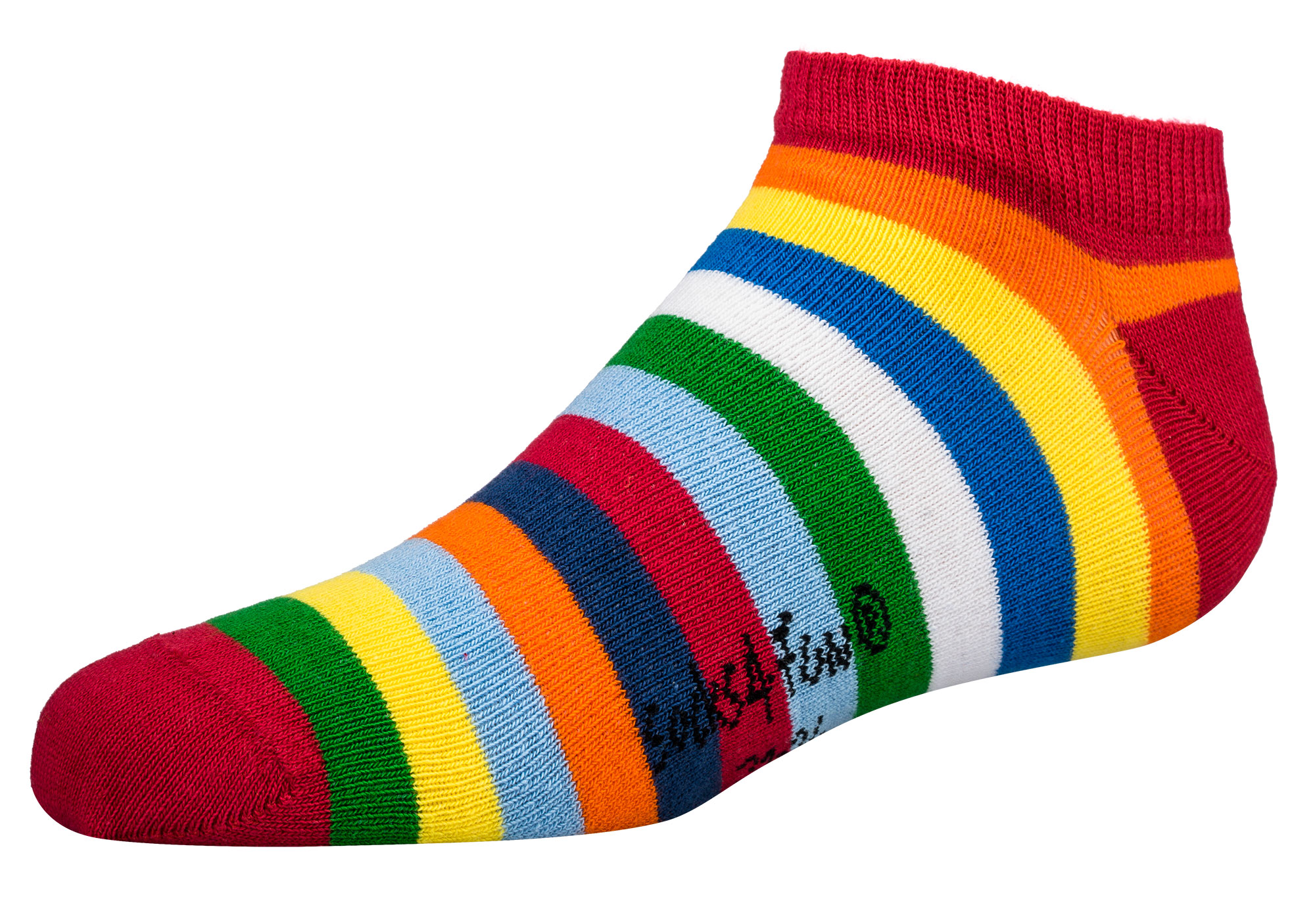 Bunte Kinder-Sneakersocken mit Ringelmuster