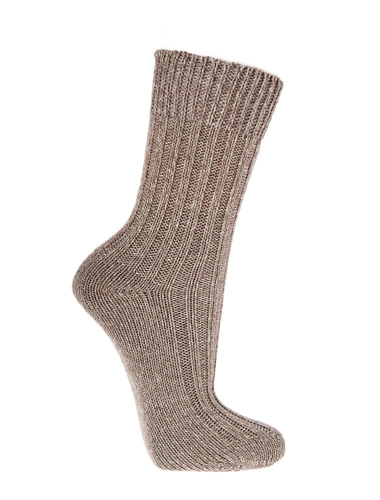 100 Prozent Baumwoll Socken Naturbeige