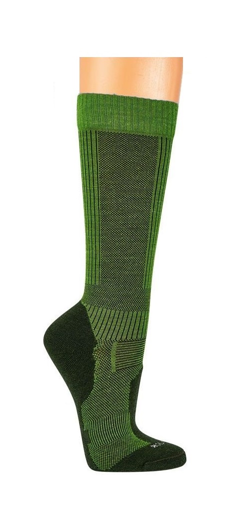 Grüne Trekkingsocken mit Merinowolle