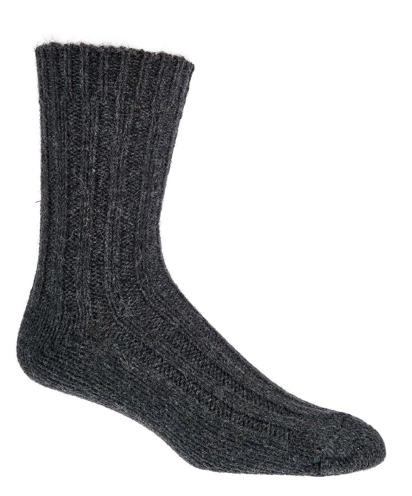 Alpaka-Wollsocken in Anthrazit
