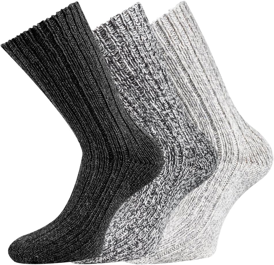 Norwegersocken Schwarz Grau Hellgrau
