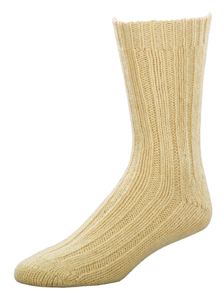 Virgin-Wool-Socken Beige
