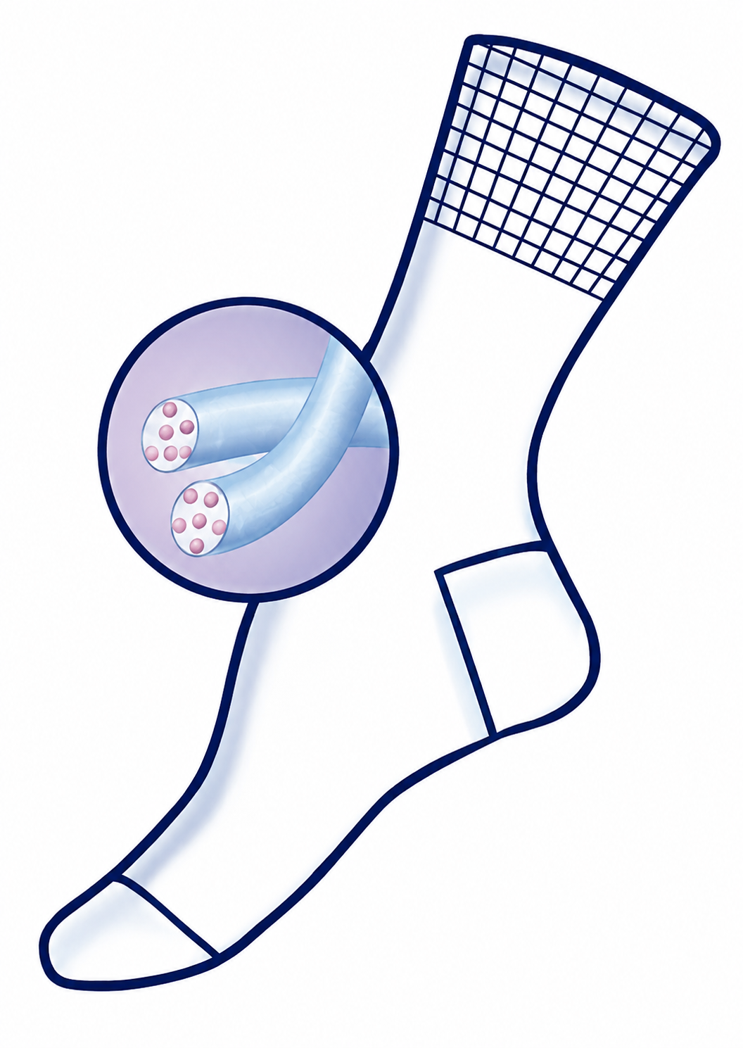 Spezielle Ausstattung der Sport-Sneakersocken