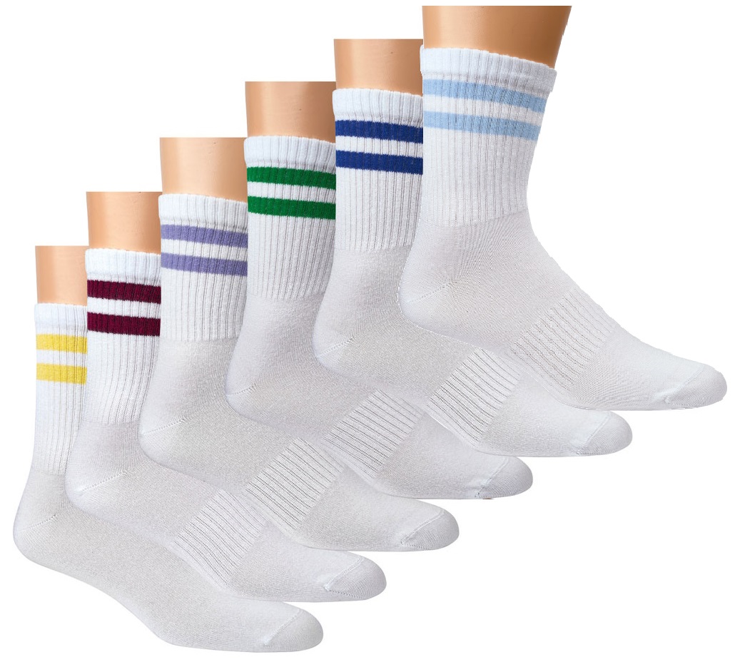 Bambus Crew Socks Bunt Ringel
