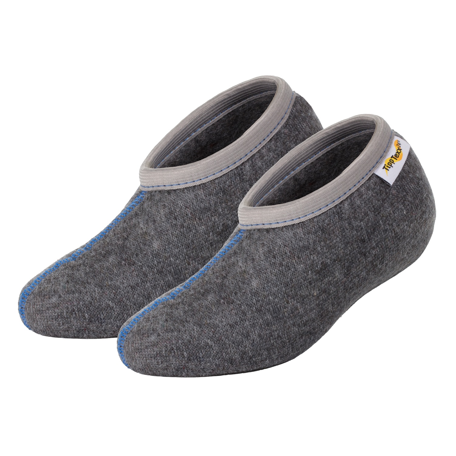 Graue Stiefelsocken mit Wolle