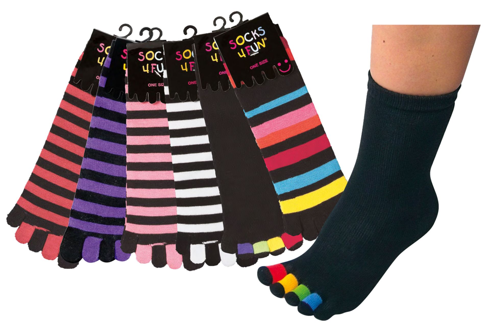 Bunte Zehensocken