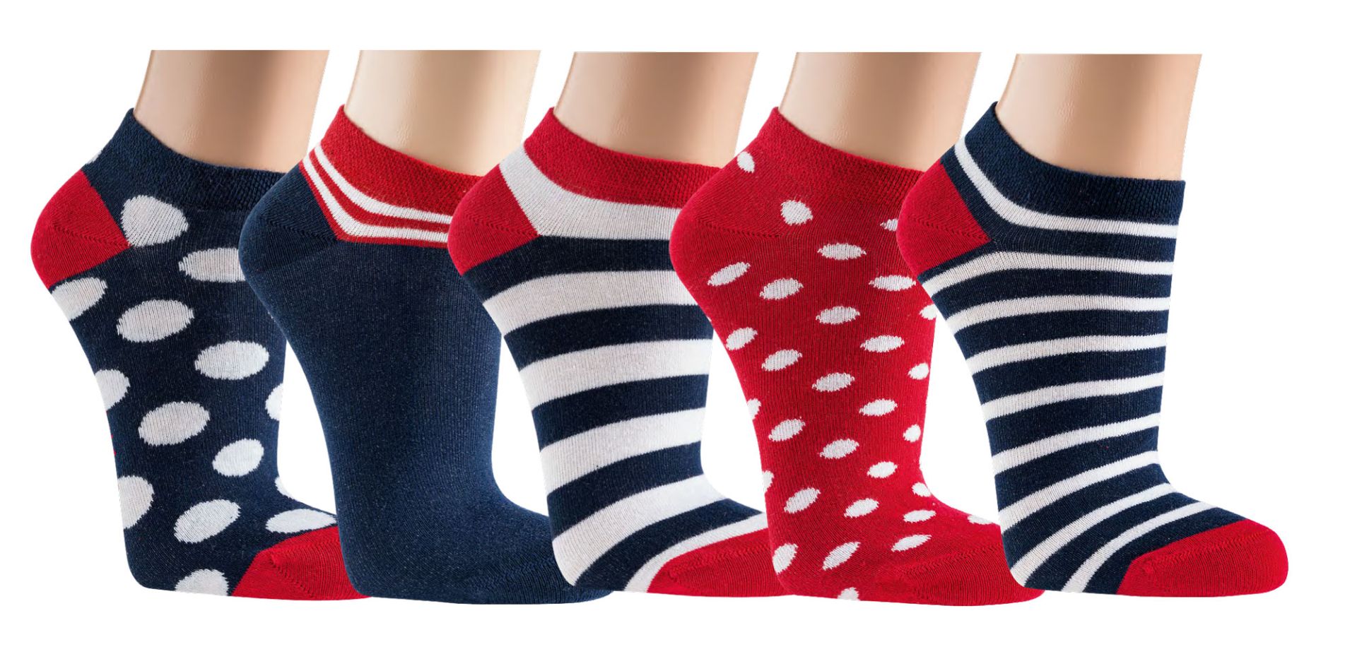 6 Paar Damen-Sneakersocken Maritim