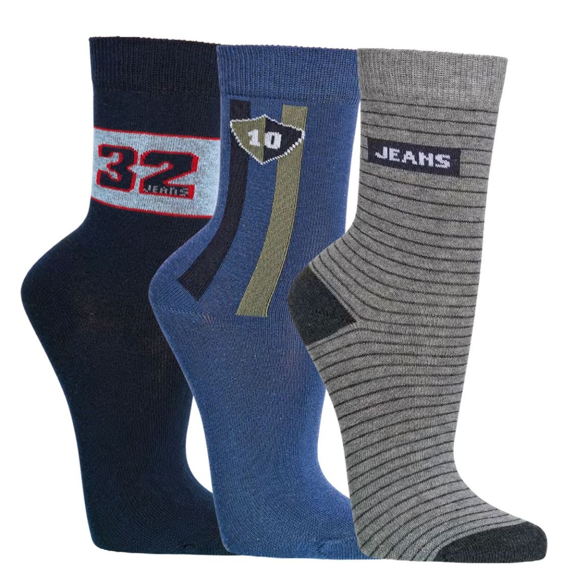 Kindersocken in verschiedenen Jeansfarben
