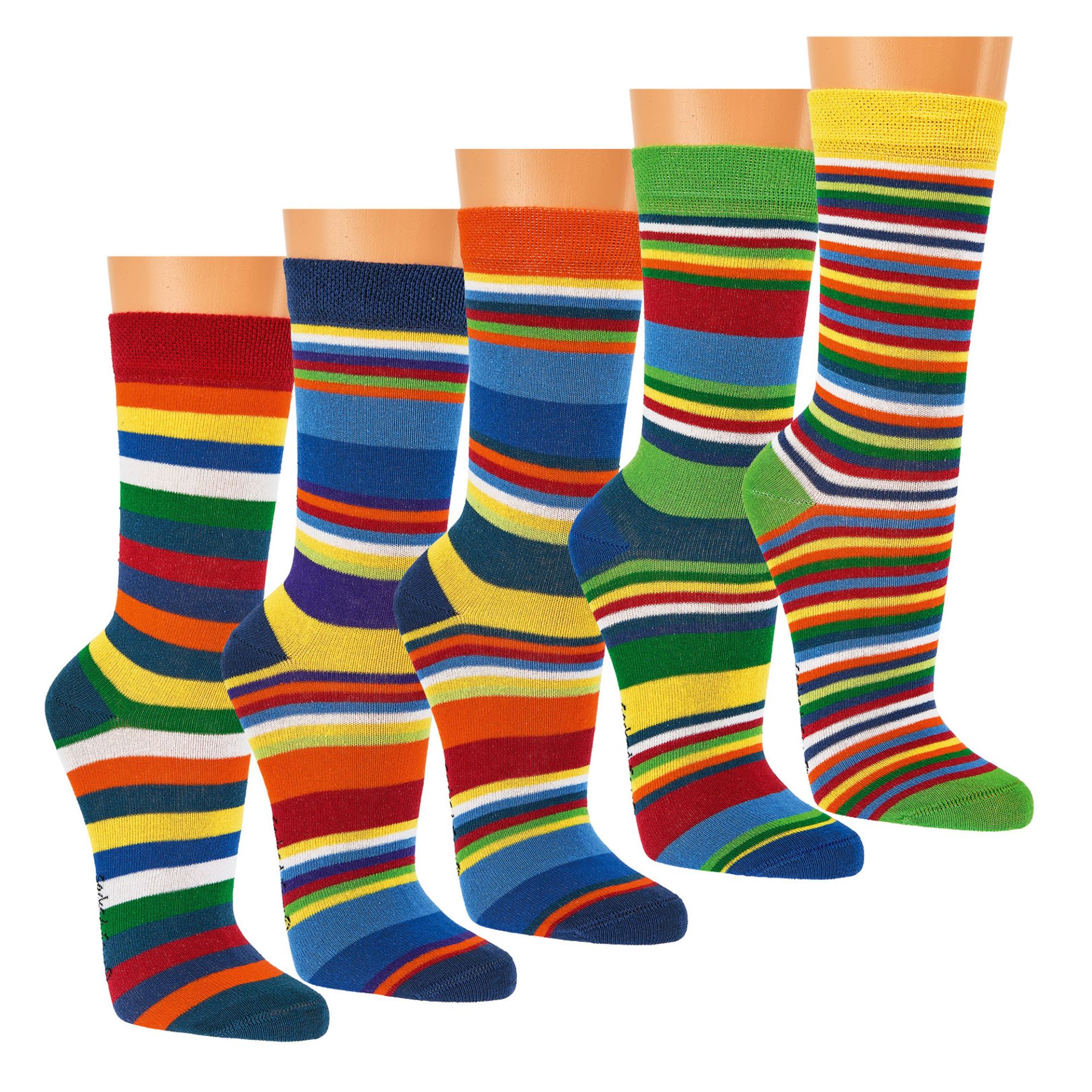 6 Paar Kinder-Thermosocken Gute-Laune-Ringel