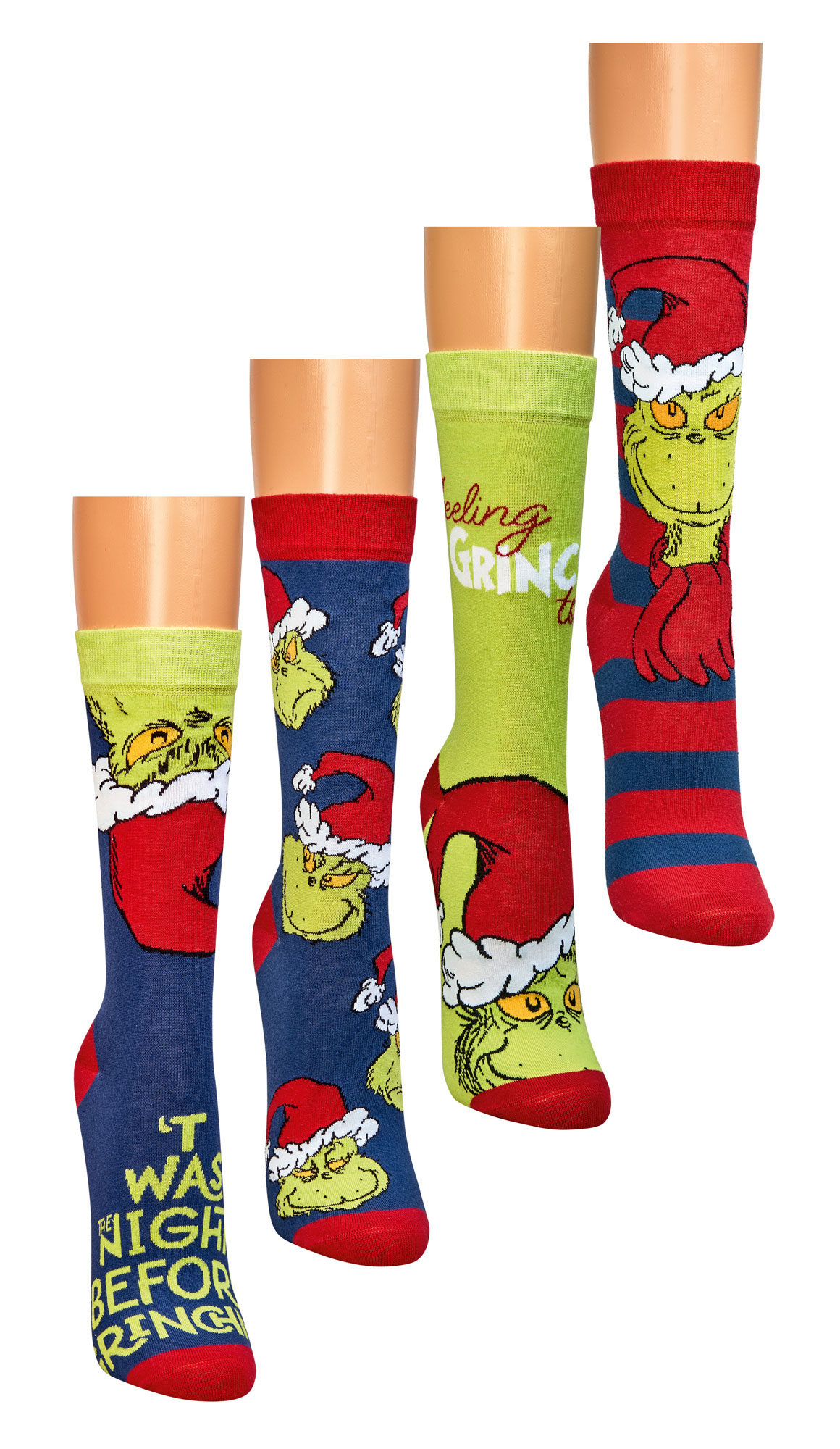 2 Paar The Grinch Weihnachtssocken