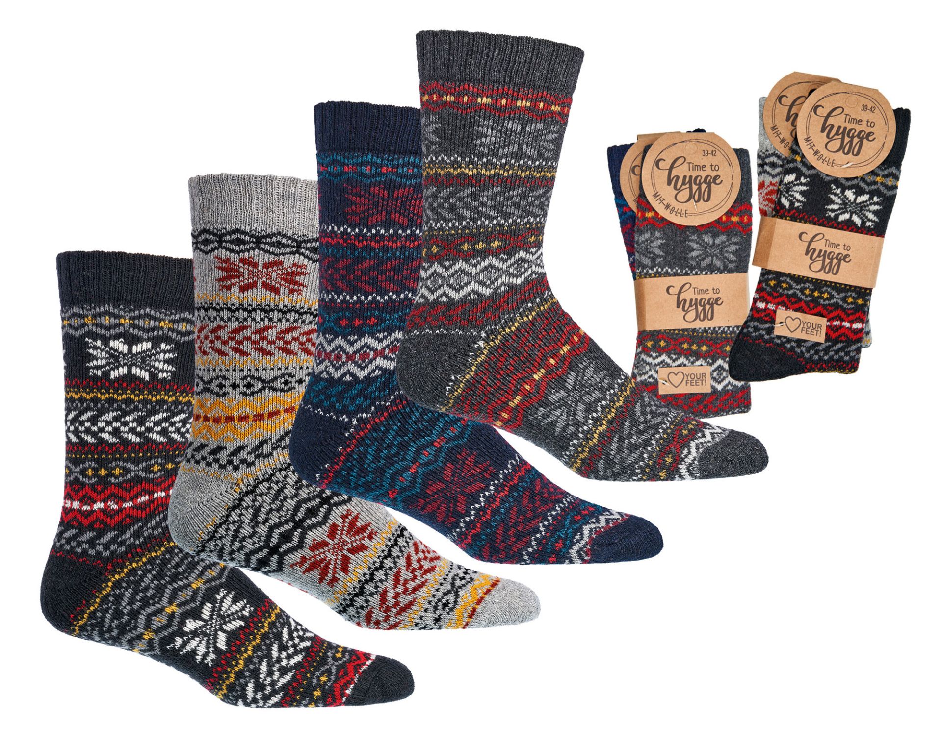 2 Paar Hygge Socken mit Wolle