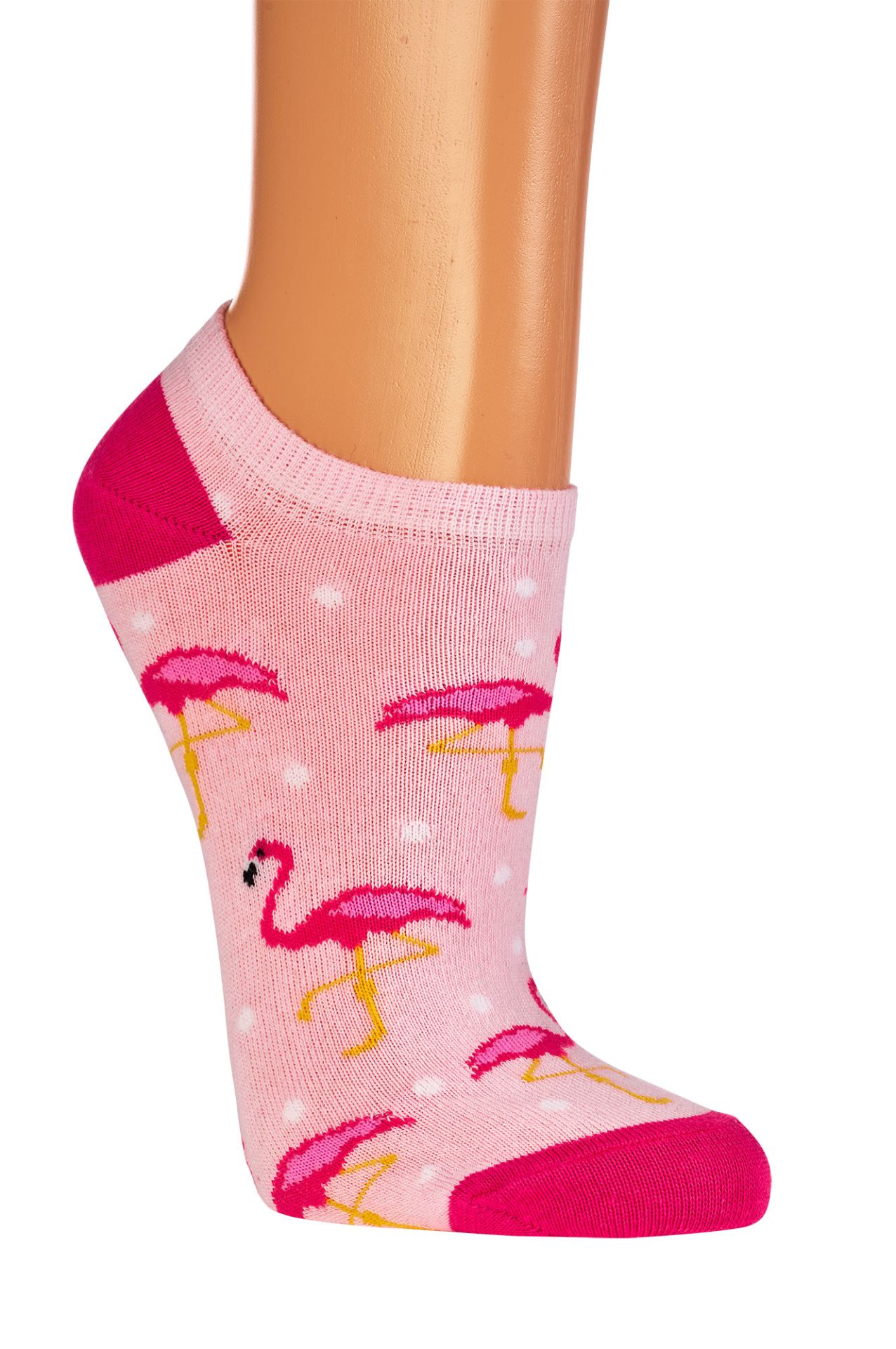 Damen Sneakersocken Florida Flamingo getragen