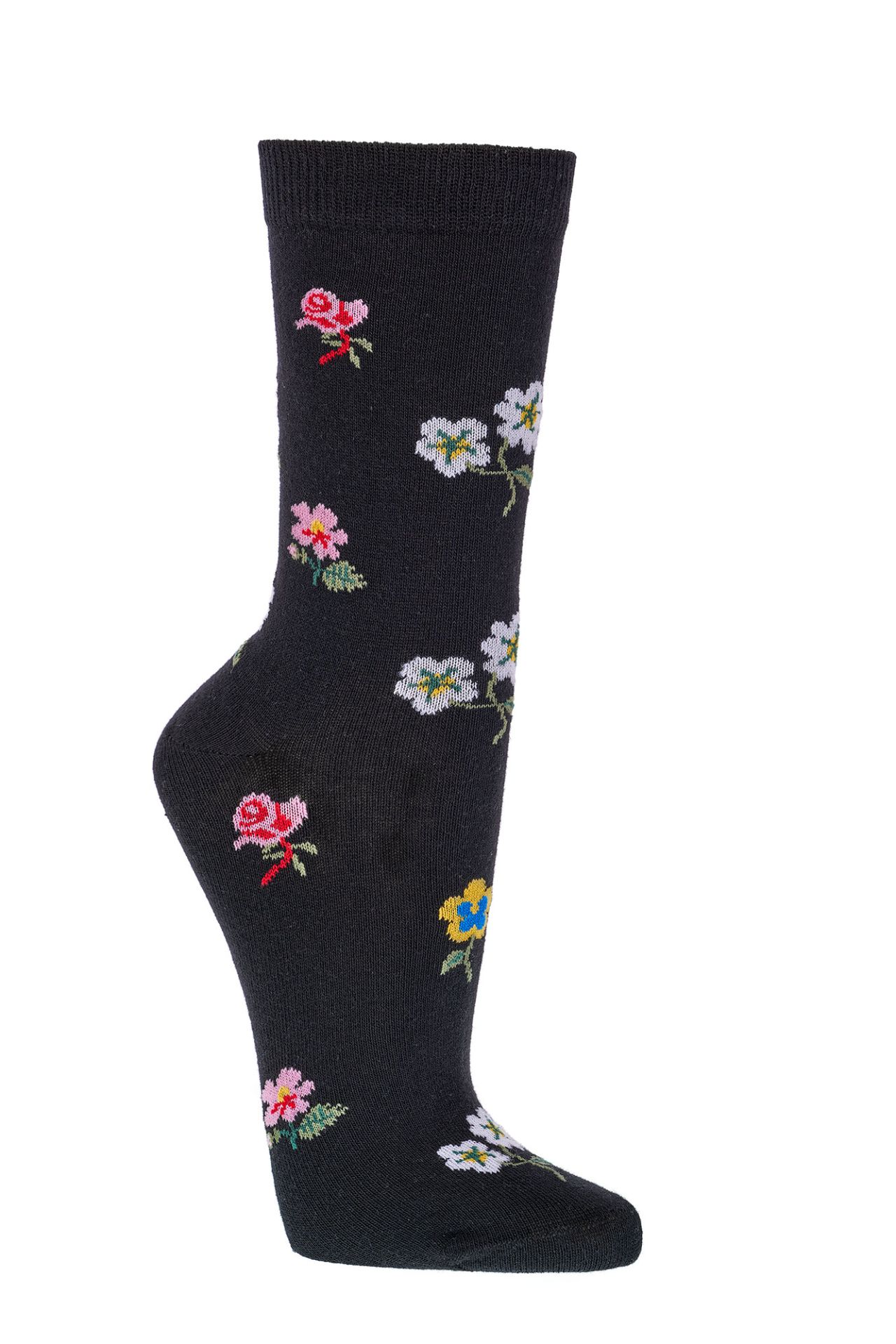 Streublümchen Damensocken am Bein