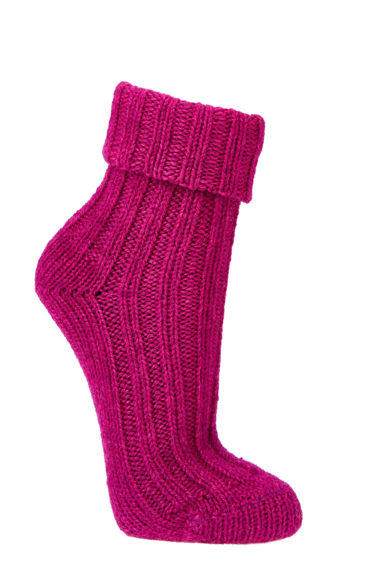 Alpaka-Wollsocken in Beere