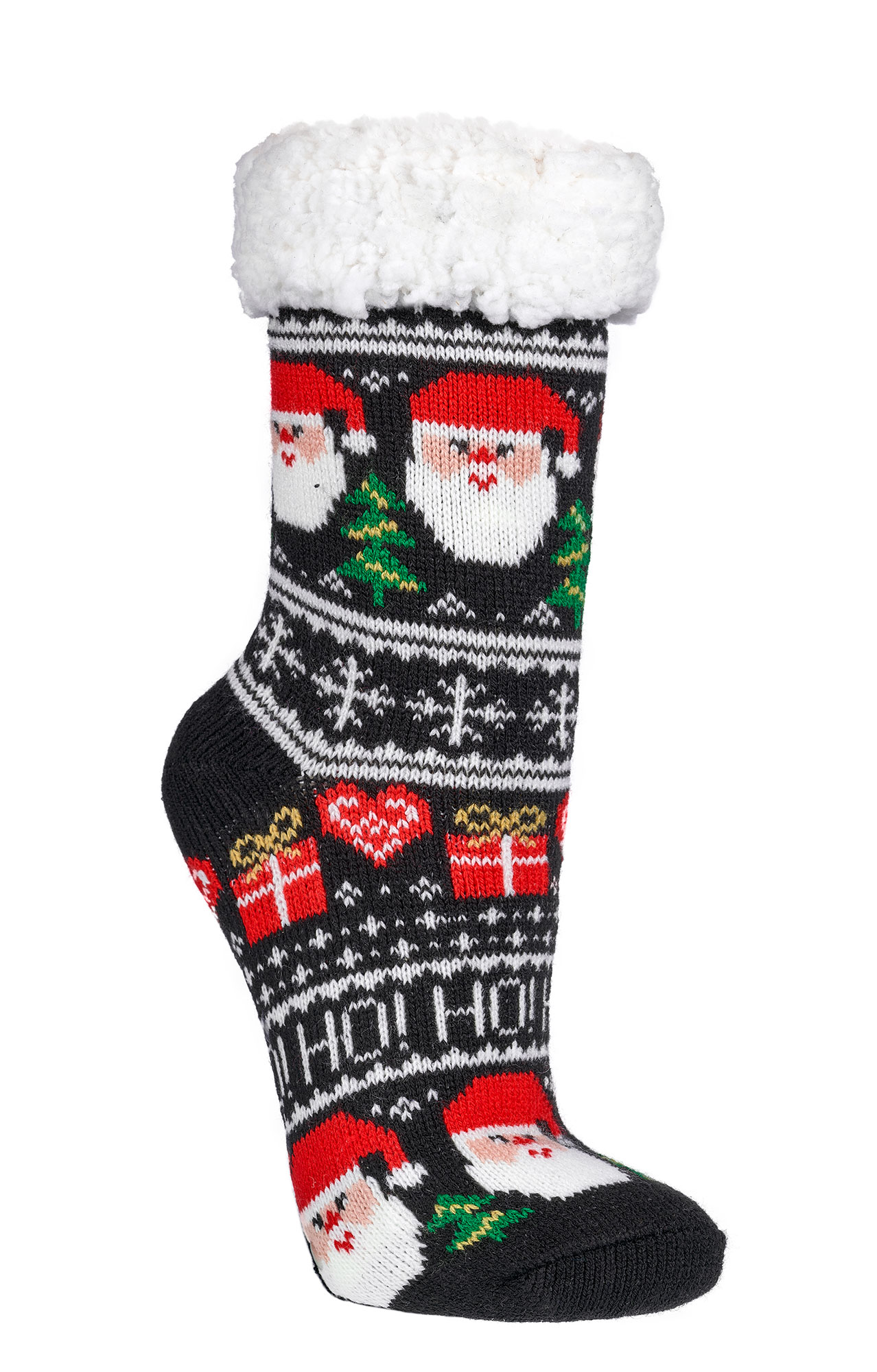 Weihnachtsmann Hüttensocken getragen