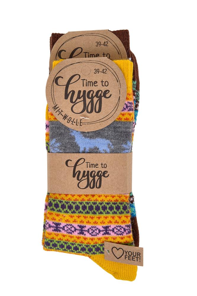 Hygge Wollsocken getragen