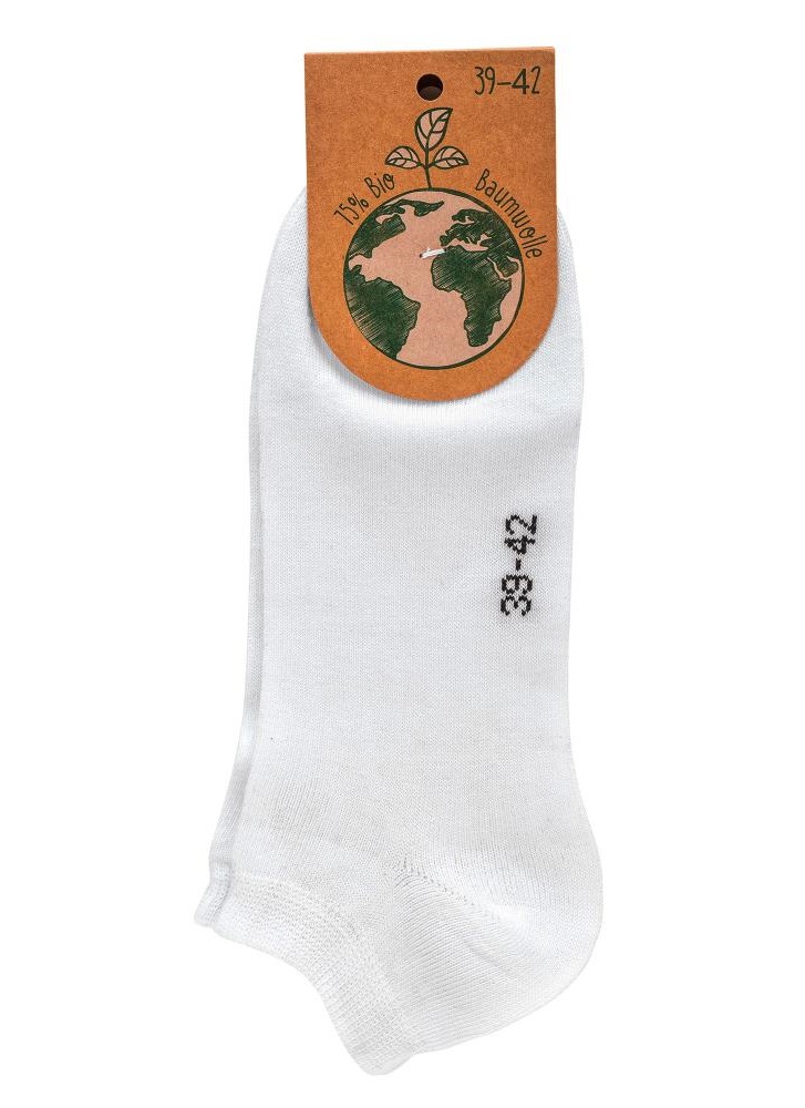 Weiße Bio-Sneakersocken