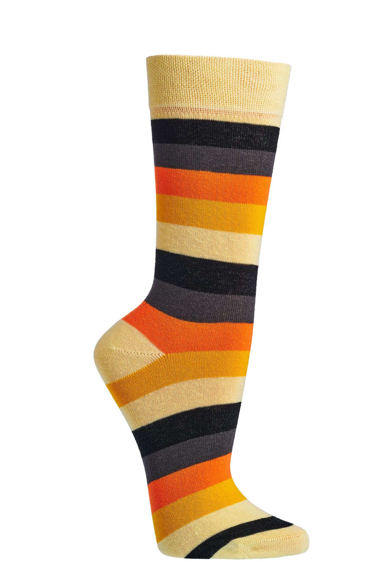 Geringelte Bio-Trendsocken Tragebild 4