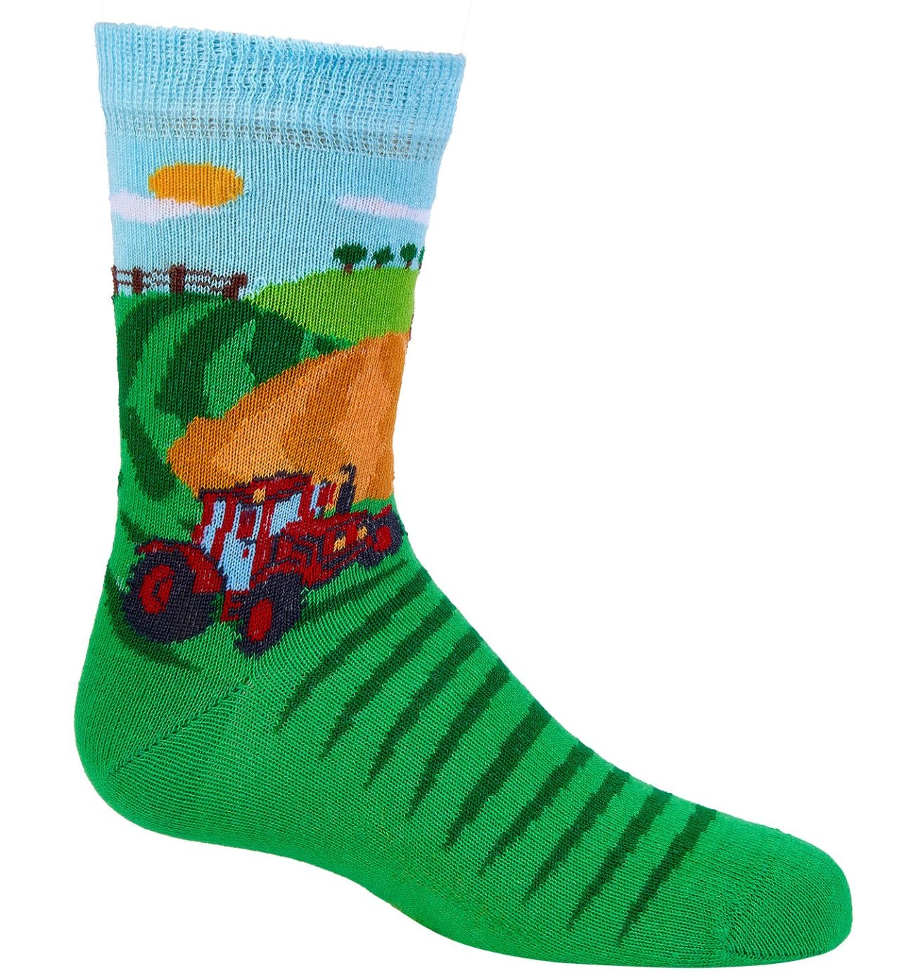 Kindersocken mit Trecker Motiv