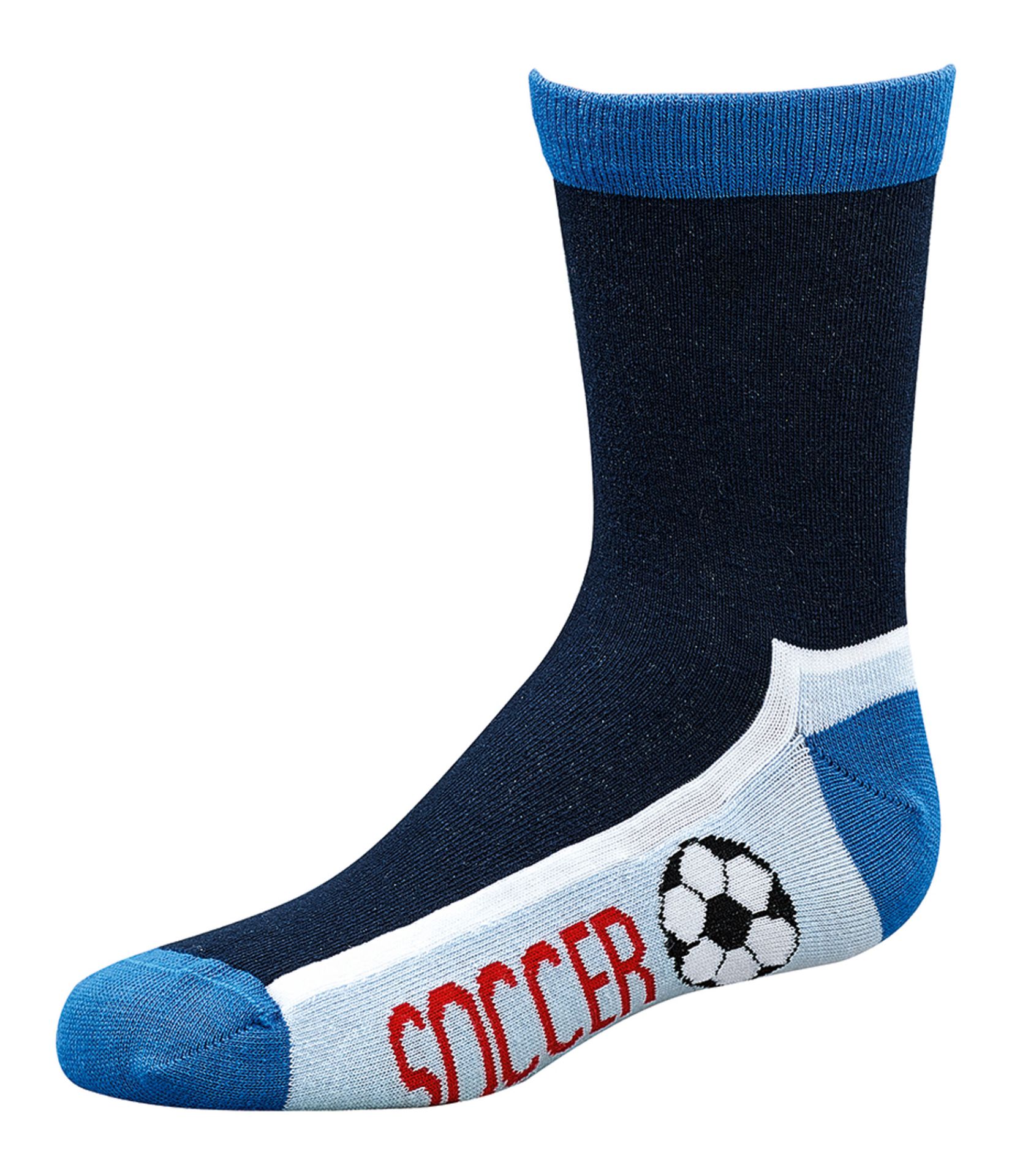 Kindersocken Soccer am Bein getragen