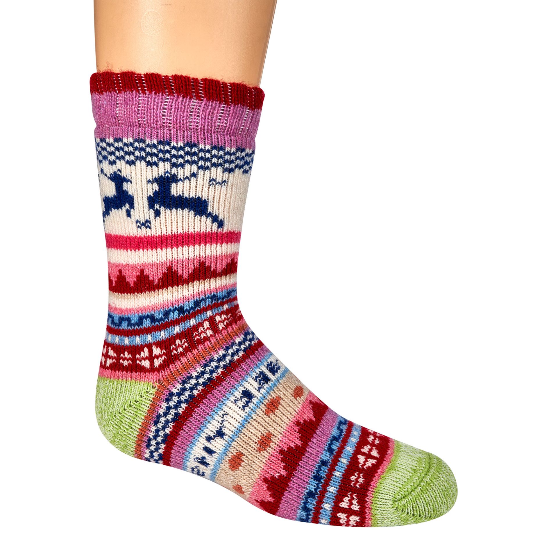 Kinder Hygge Wollsocken getragen