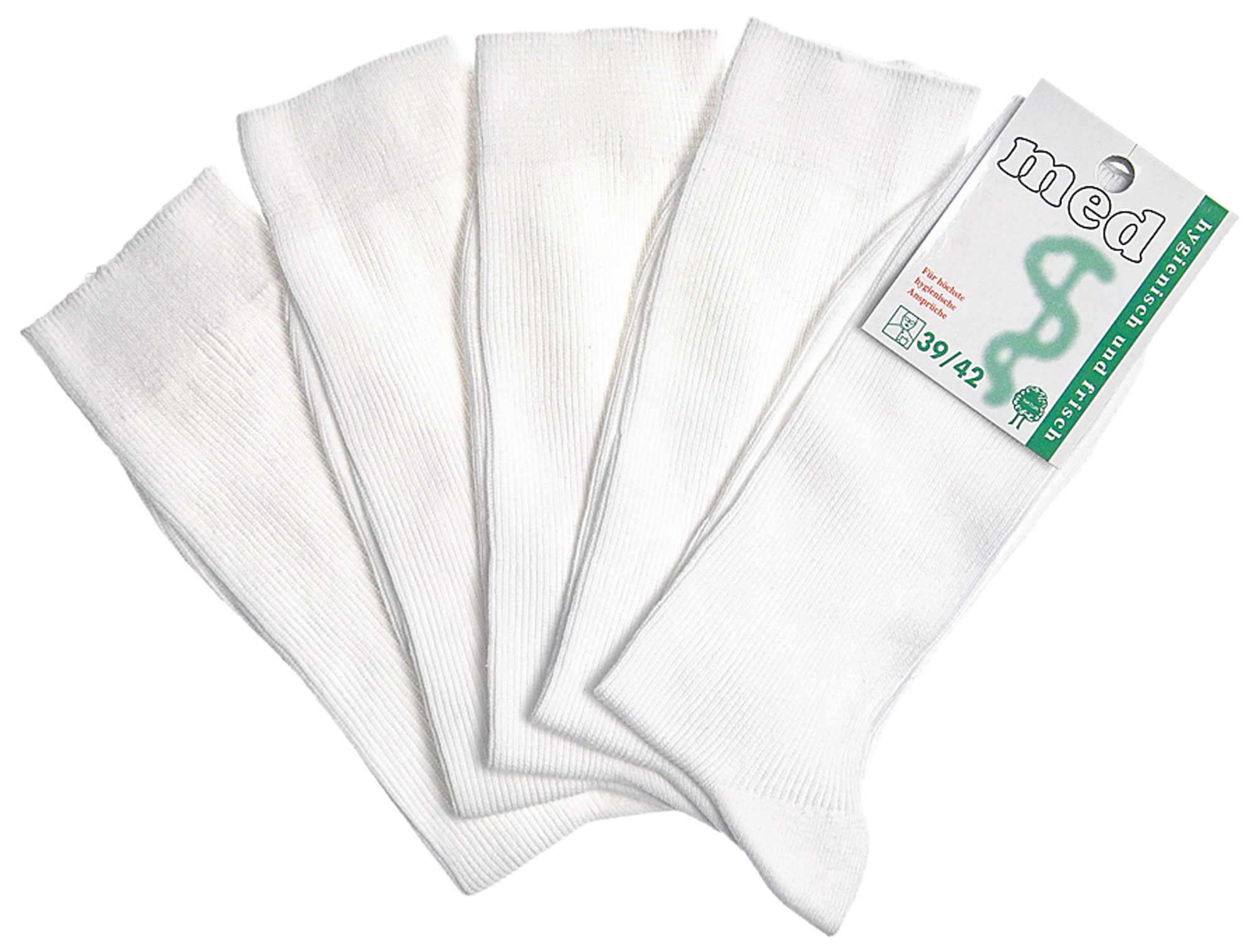 Weiße Arzt- und Schwesternsocken im Mehrfachpack