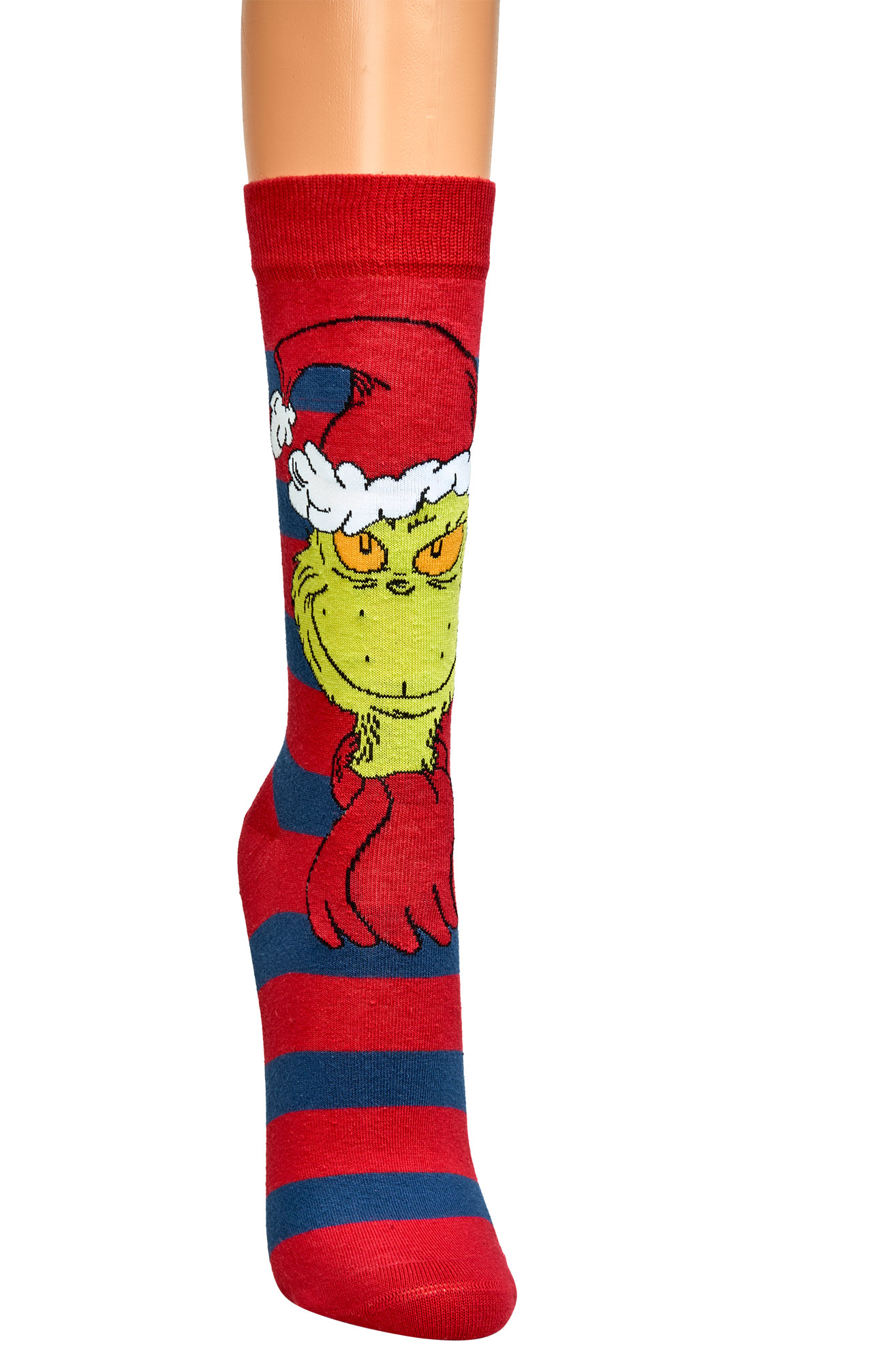 The Grinch Weihnachtssocken getragen