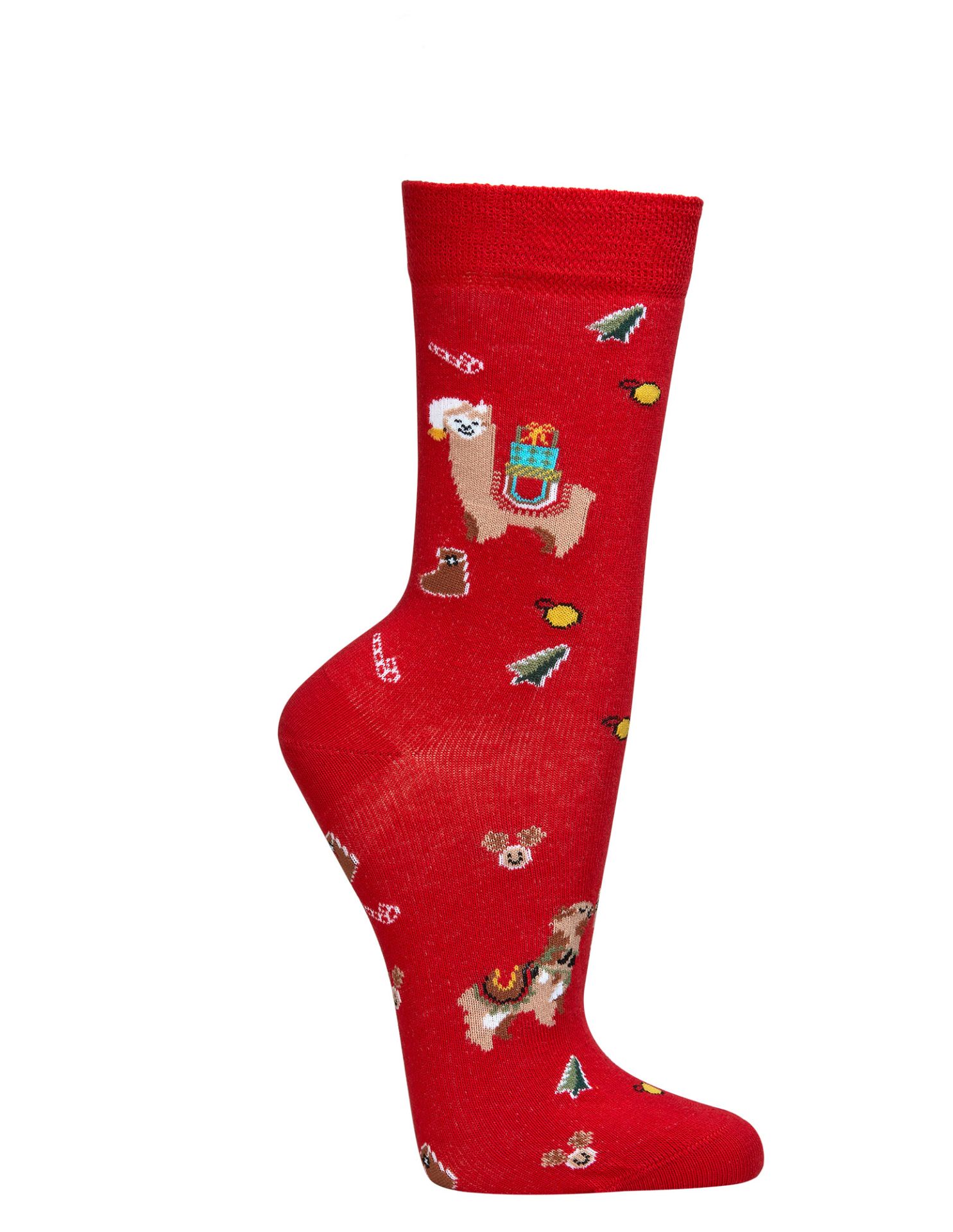 Weihnachts-Alpaka Socken getragen