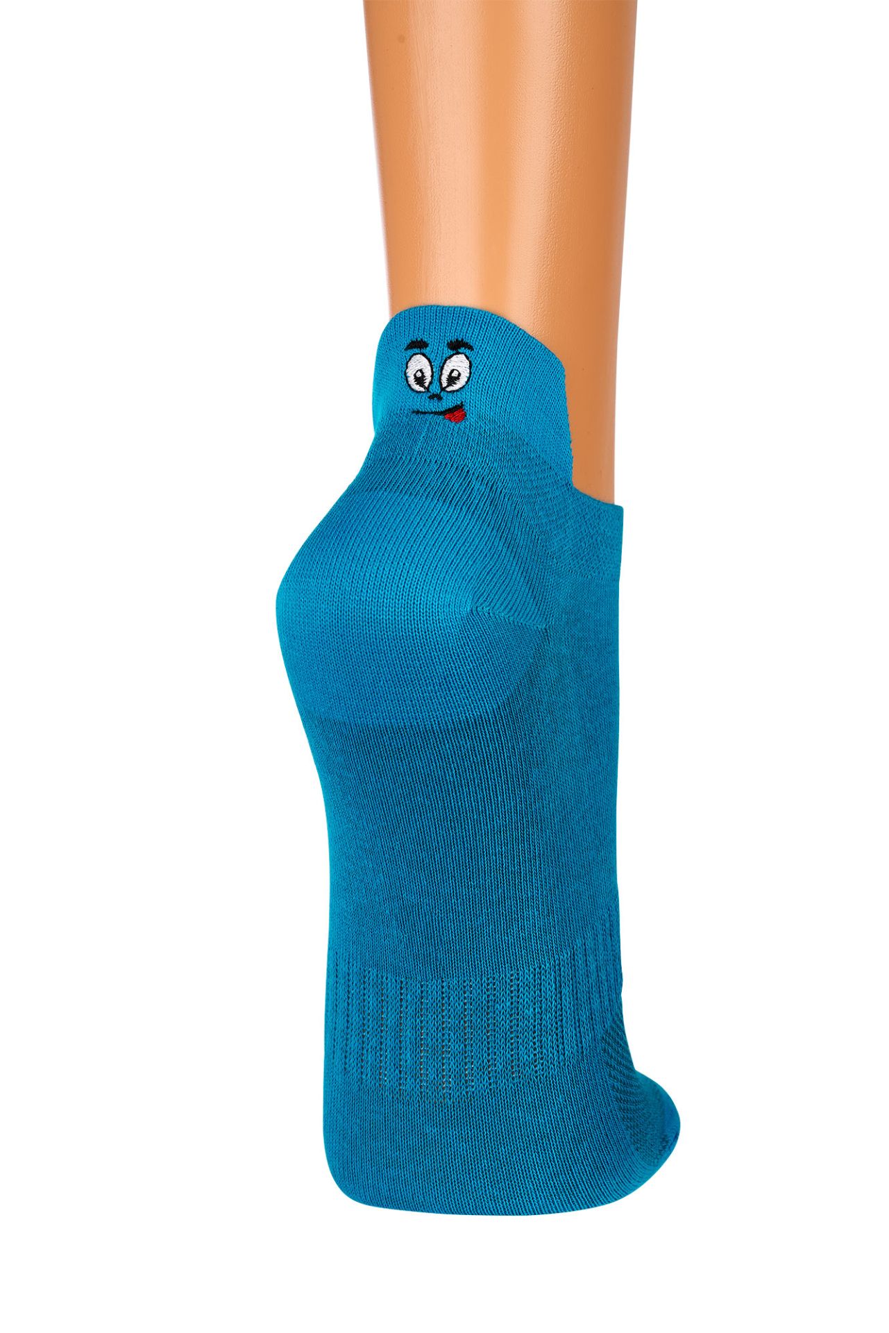 Türkise Smiley Sneakersocken