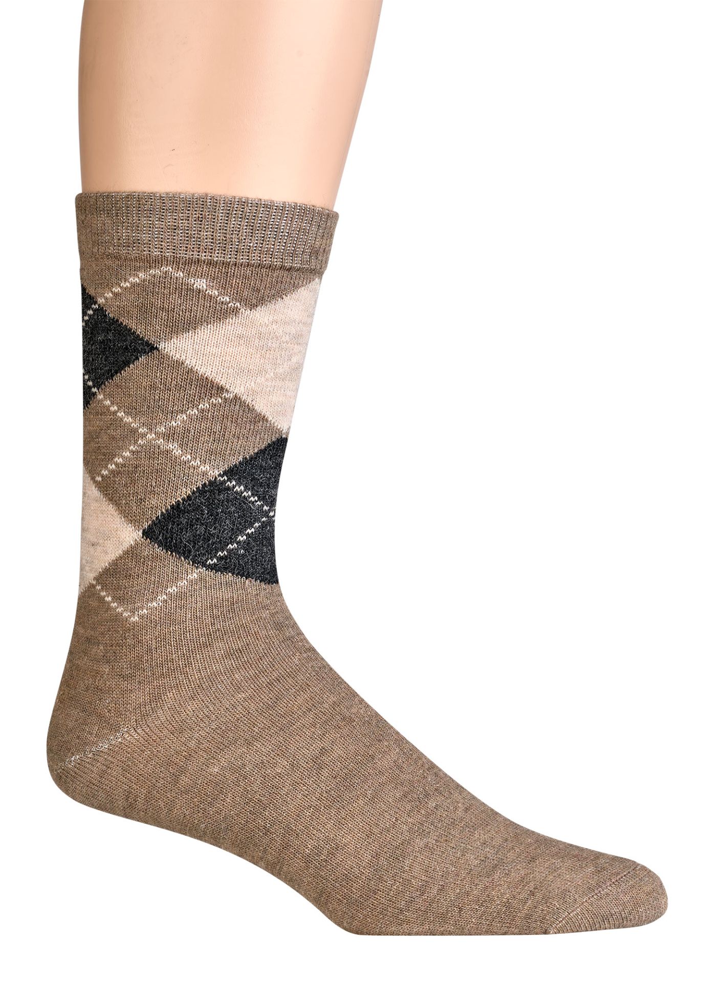 Alpaka Karo Socken getragen