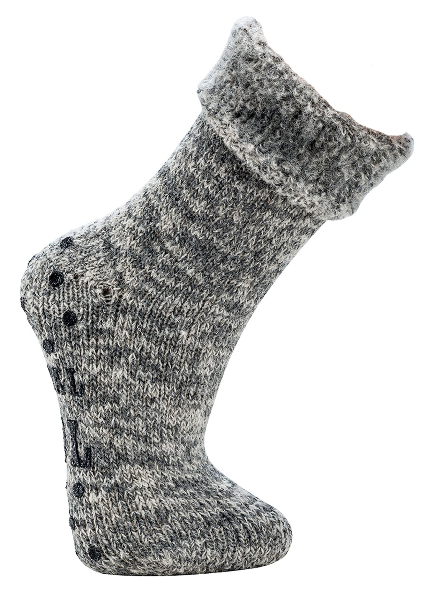 ABS-Thermo-Wollsocken in Grau