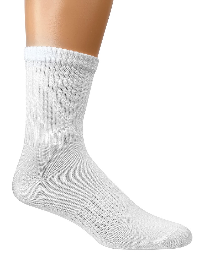 Bambus Crew Socks Weiß Uni