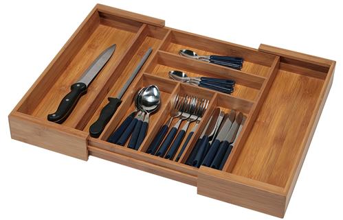 Kesper Variabler Besteckkasten Bambus ausziehbar von 35 - 58 cm 17085