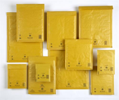 50 Mail Lite Luftpolstertaschen Versandtaschen Luftpolsterumschlag Gr F 6 Gold